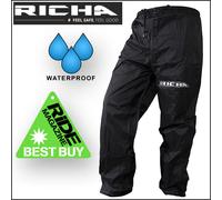Richa Rain Warrior 100% Waterproof Over Trousers/Pants/Jeans - Black