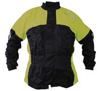 RICHA RAIN WARRIOR WATERPROOF MOTORCYCLE MOTORBIKE JACKET BLACK FLUO YELLOW