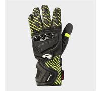Richa Savage 3 Leather Motorcycle Gloves - Black/ Hi-vis Fluo