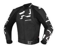 RICHA STRADALE BLACK WHITE LEATHER SPORTS MOTORCYCLE JACKET TECH AIR READY
