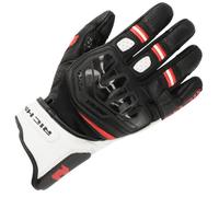 Richa Stradale Stealth Black White Red Short Leather Motorcycle Sports Gloves
