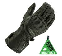 Richa Street Touring GTX Gore-Tex Waterproof Leather Motorcycle Gloves - Black