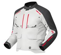 Richa Taurus Mens Waterproof Thermal Motorcycle Touring Jacket Grey Red