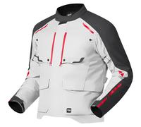 Richa Taurus Textile Waterproof Motorcycle Motorbike Jacket - Grey / Red