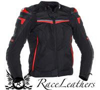 RICHA TERMINATOR BLACK RED LEATHER & TEXTILE WATERPOOF MOTORCYCLE SPORTS JACKET