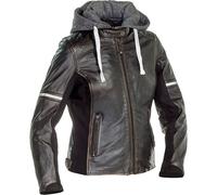 Richa Toulon 2 Ladies Motorcycle Motorbike Leather Jacket Anthracite / Brown