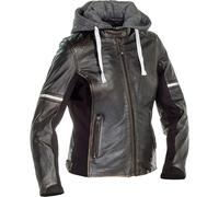 Richa Toulon 2 Ladies Motorcycle Motorbike Leather Jacket Anthracite / Brown