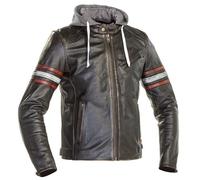 Richa Toulon 2 Leather Casual Armoured Motorcycle Jacket - Black / Red