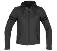 RICHA TOULON BLACK EDIT LADIES LEATHER MOTORCYCLE WOMENS JACKET REMOVABLE HOOD