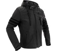 Richa Toulon Black Edition Leather Motorcycle Jacket Detachable Hood Slim Fit