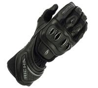 Richa Warrior Evo Motorbike Motorcycle Leather Gloves - Black