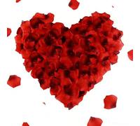 Richaa 4000 Pieces Dried Rose Petals, Artificial Red Rose Flowers Romantic Valentines Decorations, Emulation Roses Petals for Bedroom Wedding Confession Party Decoration