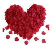 Richaa 4000 Pieces Dried Rose Petals, Artificial Red Rose Flowers Romantic Valentines Decorations, Emulation Roses Petals for Bedroom Wedding Confession Party Decoration