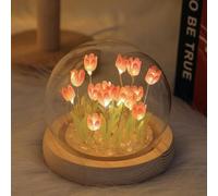 Richaa Pretty 20 Tulips Lamps Flower Night Light Cute Fairy Lights Bedroom Decor Gifts for Women - Battery Powered (not Included)