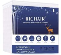 RICHAIR Mattress Protector Waterproof Euro King - Super Absorbent & Non-Noisy Cover - Cotton Terry Towel & Deep Fitted(160x200cm) - Anti Allergy and Breathable