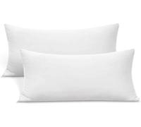 RICHAIR - Pack of 2 Pillow Protectors Covers Cases - Anti Dust Mite Bed Bug Feather Mildew Proof - Soft & Breathable Pillow Covers with Envelope Closure - White Polyester Pillow Protector - 40x80cm