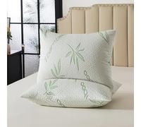 RICHAIR - Pillow Protector 50 x 70 cm Set of 2 Waterproof - Pillow Case with Envelope Closure - Breathable and Anti-Bug & Dust Mite - Bamboo Pillow Protector