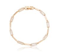 Richapex Bracelets for Womens -18k Gold Plated Square Bracelet, Embellished with Crystals and Cubic Zirconia, A Perfect Jewelry Gift for Birthdays Weddings & Valentine's Day