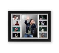 Richard Ashcroft Autograph Poster Print - Limited Edition Collage Of The Music Legend - Signed Collector Merchandise For Fans And Rap Music Lovers (Framed, A4 (30x20cm))