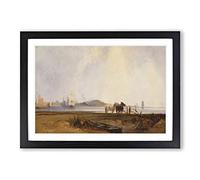Richard Bonington Landscape Near Quilleboeuf Framed Print | A2 Black Framed Wall Art | Ready to Hang | Modern Nature Picture | Living Room Bedroom Lounge Office