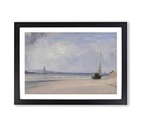 Richard Bonington The Boats Framed Print | A2 Black Framed Wall Art | Ready to Hang | Modern Nature Picture | Living Room Bedroom Lounge Office