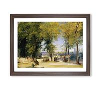 Richard Bonington View near Rouen Classic Painting Framed Print | A2 Walnut Framed Wall Art | Ready to Hang | Classic Historical Picture | Living Room Bedroom Lounge Office
