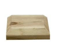 Richard Burbidge Redwood Contemporary Square Top Post Cap, Green (H)25mm (W)100mm