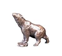 Richard Cooper 2091 Polar Bear Solid Bronze Miniature Figure - 4 x 3 x 2.2 cm