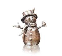 Richard Cooper Butler & Peach Detailed Small Solid Hot Cast Bronze - Christmas Snowman 2090