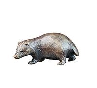 Richard Cooper & Company Solid Bronze Miniature Badger, Rich Brown Chestnut Patina, 3.5 x 2 x 1.9 cm