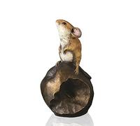 Richard Cooper Studio - Hand Painted Cold Cast Bronze Mouse on Apple