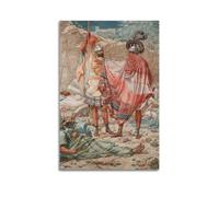 Richard Dadd Printed Posters Mercy David Spareth Saul's Life Wall Art Scroll Canvas Painting Picture Living Room Decor Home 20x30inch(50x75cm)