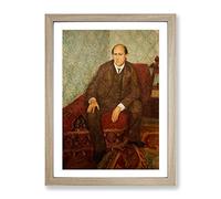 Richard Gerstl Arnold Schonberg Classic Painting Framed Print | A4 Oak Framed Wall Art | Ready to Hang | Classic Historical Picture | Living Room Bedroom Lounge Office