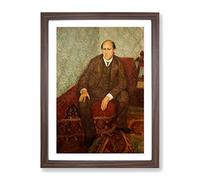 Richard Gerstl Arnold Schonberg Classic Painting Framed Print | A4 Walnut Framed Wall Art | Ready to Hang | Classic Historical Picture | Living Room Bedroom Lounge Office