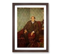Richard Gerstl Arnold Schonberg Framed Print | A2 Walnut Framed Wall Art | Ready to Hang | Modern Nature Picture | Living Room Bedroom Lounge Office