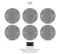 Richard Ginori - Labirinto Nero - 6 Fruit Plates Dessert Cm 22 Inch 8.66