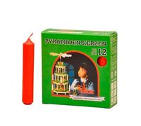 Richard Glässer 29335 Pyramid Candles Diameter 17 mm Pack of 12 Red