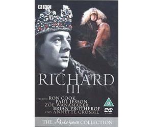 RICHARD III, FULL DVD, BBC Shakespeare, Ron Cook - NEW- Zoe Wannamaker, Jesson