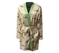 Richard Leeds Womens Star Wars Mandalorian Grogu Ladies Silky Fleece Robe, Beige, Large