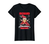 Richard Makes Christmas Magic Name Richard Gnome Value Graphic T-Shirt, Women, Black, XL