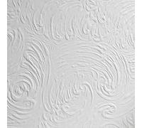 Richard Paintable Wallpaper White Textured Embossed Ceilings Vinyl