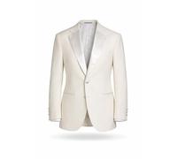 Richard Paul Ivory Dinner Jacket, 100% Pure Wool, Single Breasted, Satin Lapel, Paisley Lining, Formal Evening Wear (UK, Numeric, 44, Regular, Regular)