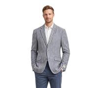 Richard Paul Light Blue Striped Linen Wool Blazer, Single Breasted Casual Boating Jacket, Size 40R (UK, Numeric, 40, Regular, Regular)