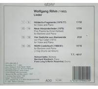 Richard Salter - Wolfgang Rihm - Lieder- Hölderlin Fragmente, Neue Alexanderlieder, Vier Gedichte aus Atemwende, Wölfli-Liederbuch