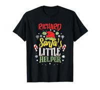 Richard Santa's Little Helper Christmas Richard Name Value Graphic T-Shirt