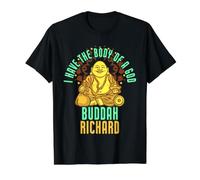 Richard Saying Fat Buddah Funny Name Richard Value Graphic T-Shirt, Men, Black, XL
