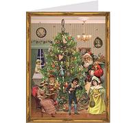 Richard Sellmer Verlag Postcard Advent Calendar Round Christmas Tree