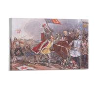 Richard The Third at Bosworth By John Atkinson Grimshaw Wall Art Prints posters23 Wall Art Bedroom Prints Home Decor Hanging Picture Canvas Painting 12x18inch(30x45cm)