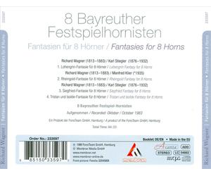 RICHARD WAGNER: FANTASIES FOR 8 HORNS NEW CD