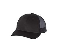 RICHARDSON 115 Snapback Truckers Cap, Black, M-L
